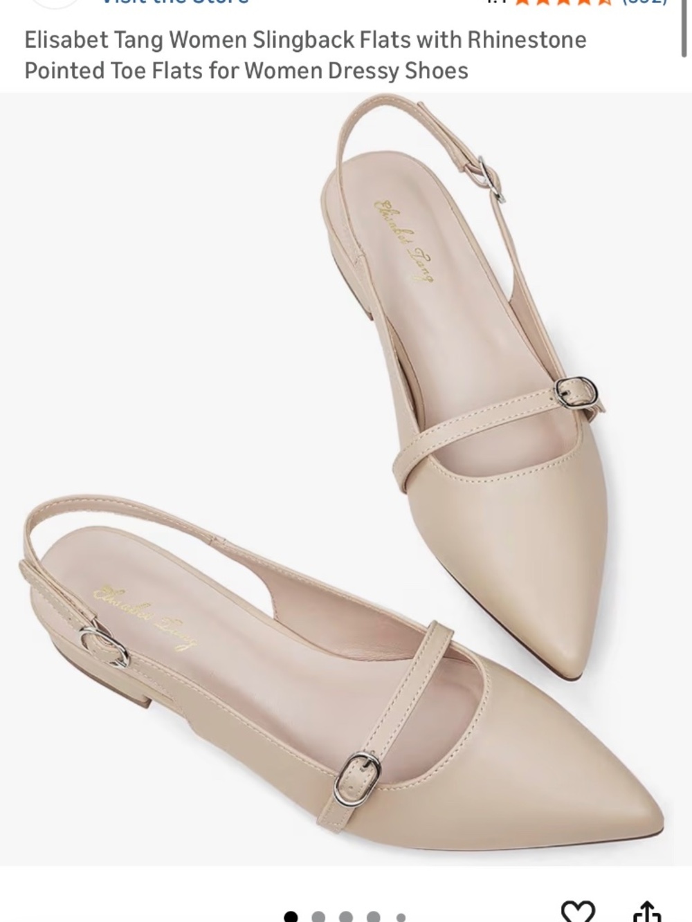 Nude sling back shoe size 8 NEW